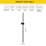 Opviq L1174 Lámpara de pared negra